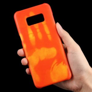 Galaxy S8 Plus Paste Skin + PC Thermal Sensor Discoloration Protective Back Cover Case (Orange - Yellow))