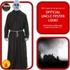 The Addams Family, Uncle Fester Costume ,Black (Fits up to 44 Jacket size)