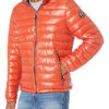 Tommy Hilfiger Men's Water Resistant Ultra Loft Down Alternative Puffer Jacket, Orange Wet Look- Large