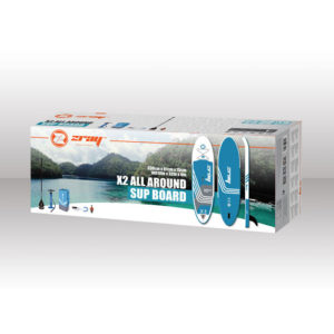 Zray 34086 X2-Rider Deluxe 10-ft. -10-inch Inflatable Stand-Up Paddleboard - Teal/ White