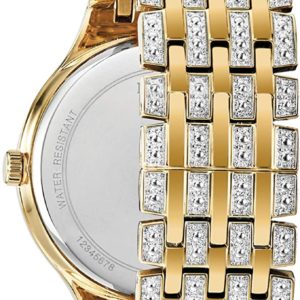Bulova 98A229 Phantom 40mm Men's Fashion Watch with Swarovski Crystals - Gold/ Crystal
