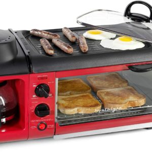 Nostalgia BST3RR 3-in-1 Breakfast Station